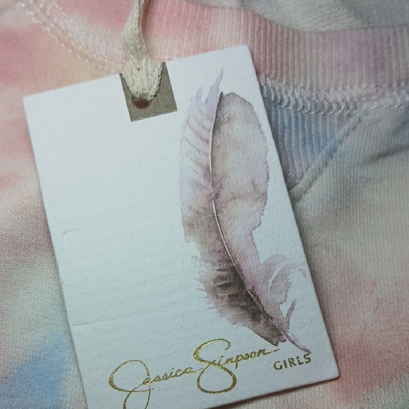 Jessica Simpson Kids Tie-Dye Matching Set - Pink, Blue, Yellow - Picture 2 of 8